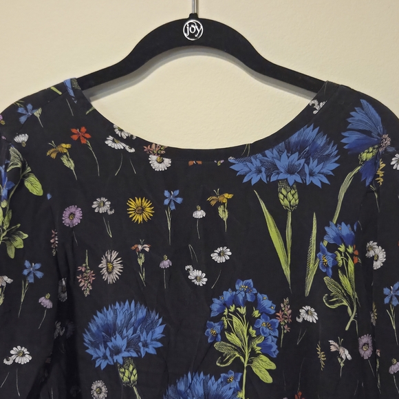 Maeve Anthropologie Aderyn Botanical Silk Dress Size Small - Picture 5 of 9